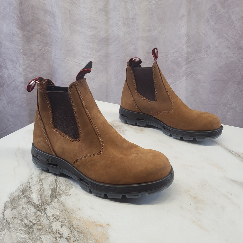 Redback Bobcat Brown Nubuck Leather Chelsea Work Boots Men's Size 8